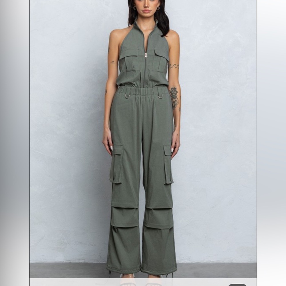 Olive Green Women's Jumpsuit